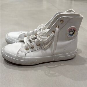 White High-Top Sneakers Something Navy x Superga